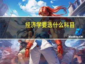 经济学要选什么科目
