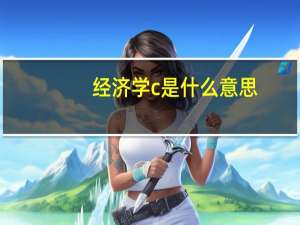 经济学c是什么意思