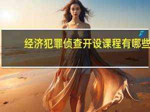 经济犯罪侦查开设课程有哪些