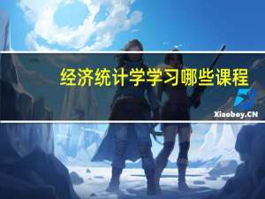 经济统计学学习哪些课程
