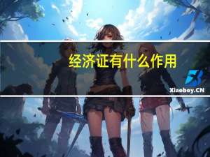 经济证有什么作用