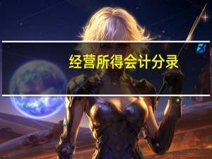 经营所得会计分录
