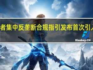 经营者集中反垄断合规指引发布 首次引入案例说明
