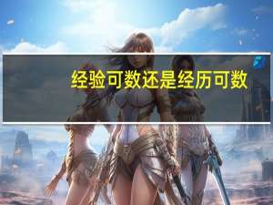 经验可数还是经历可数