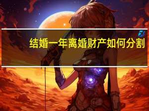 结婚一年离婚财产如何分割