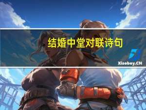 结婚中堂对联诗句