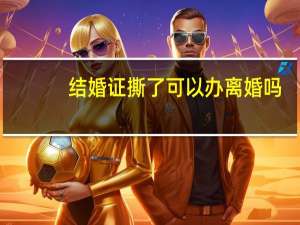 结婚证撕了可以办离婚吗