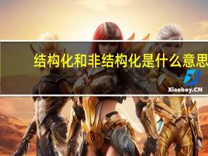 结构化和非结构化是什么意思
