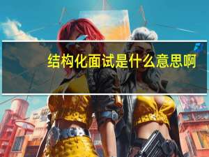 结构化面试是什么意思啊（结构化面试是什么意思）