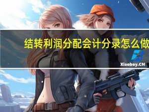 结转利润分配会计分录怎么做