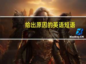 给出原因的英语短语