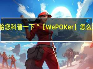 给您科普一下“【WePOKer】怎么开透视？”最新辅助详细教程