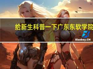 给新生科普一下广东东软学院