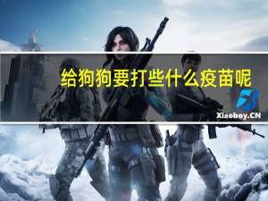 给狗狗要打些什么疫苗呢