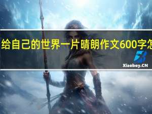 给自己的世界一片晴朗作文600字怎么写（给自己的世界一片晴朗作文600字）