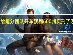 给跑分团队开车获利600判实刑了怎么办