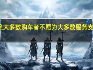 绝大多数购车者不愿为大多数服务支付月费