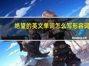 绝望的英文单词怎么写形容词