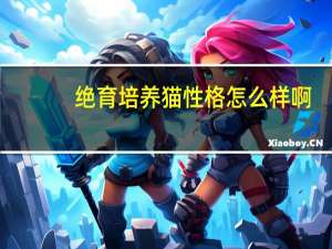 绝育培养猫性格怎么样啊