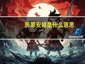 统筹安排是什么意思（统筹是什么意思）