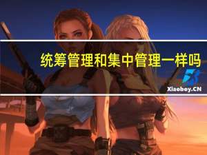 统筹管理和集中管理一样吗