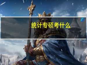 统计专硕考什么