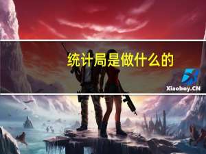 统计局是做什么的