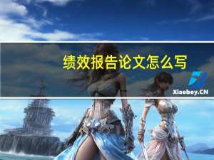 绩效报告论文怎么写