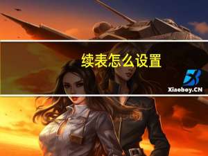 续表怎么设置（续表）