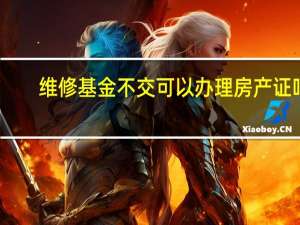 维修基金不交可以办理房产证吗