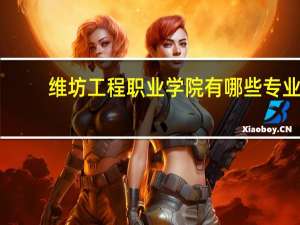 维坊工程职业学院有哪些专业