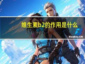 维生素b2的作用是什么（维生素b2的作用）