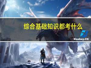 综合基础知识都考什么
