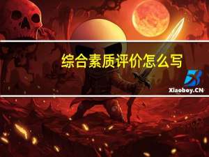 综合素质评价怎么写