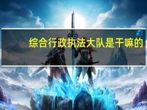 综合行政执法大队是干嘛的