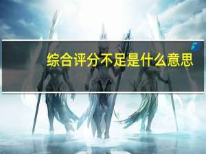 综合评分不足是什么意思