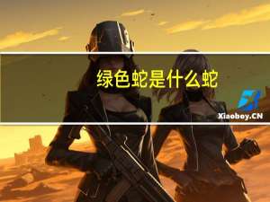 绿色蛇是什么蛇