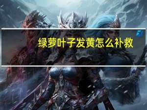 绿萝叶子发黄怎么补救