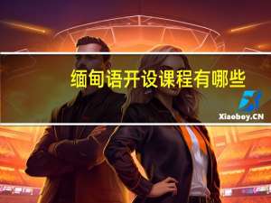 缅甸语开设课程有哪些