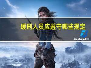 缓刑人员应遵守哪些规定