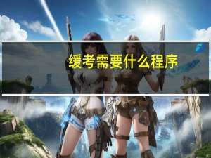 缓考需要什么程序