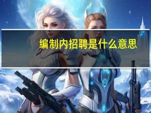 编制内招聘是什么意思