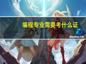 编程专业需要考什么证