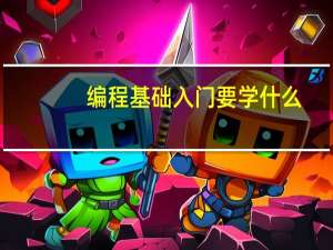 编程基础入门要学什么