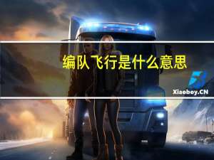编队飞行是什么意思