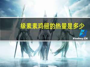 缘素 素鸡翅的热量是多少