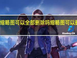 缩略图可以全部删除吗 缩略图可以删掉吗