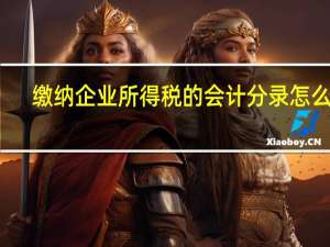 缴纳企业所得税的会计分录怎么写