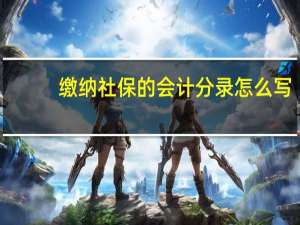 缴纳社保的会计分录怎么写