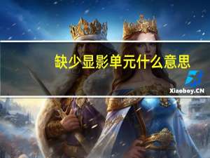 缺少显影单元什么意思